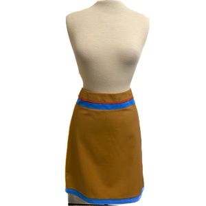 Per Se Brown Leather Skirt